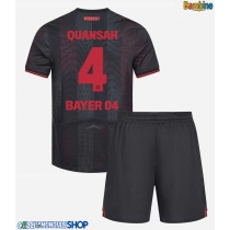 Maglie da calcio Bayer Leverkusen Jarell Quansah #4 Prima Maglia Bambino 2025-26 Manica Corta + Pantaloni corti)